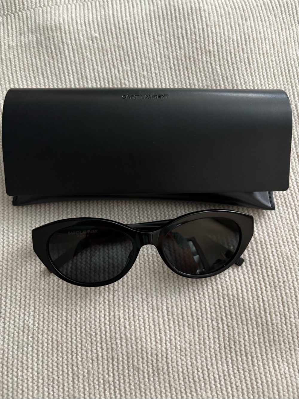 Saint Laurent Glossy Black Cat-Eye Sunglasses
